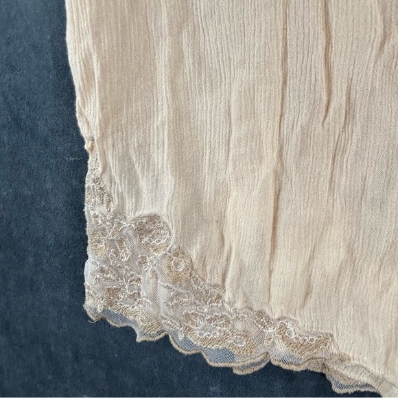 American Eagle Outfitters very Y2K Cream Lace Trim Tank Top Sz Sm - Picture 5 of 13